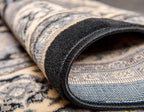 Unique Loom Sialk Hill Collection Area Rug - Washington (9' x 12' Rectangle Black/Gray)