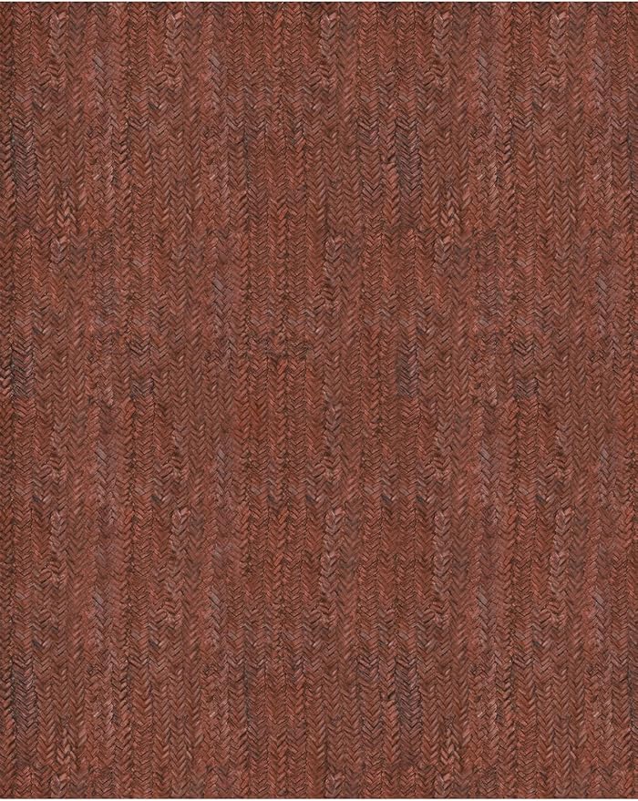 Eleisa Modern Vintage 8x10 Herringbone Chevron Area Rug for Living Room, Wine & Red, Non-Slip Stain Resistant Washable Rug, Farmhouse Home Decor Carpet for Bedroom, Kitchen, Dining Room