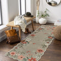 Lahome Floral Kitchen Runner, 2x5 Soft Washable Runner Rug Non Slip, Ultra-Thin Hallway Rug Stain Resistant Boho Carpet for ‎Laundry Bathroom Bedroom(2x5ft,Brown)