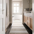 BESTSWEETIE 2x8 Area Rugs for Living Room Washable Moroccan Farmhouse Neutral Geometric Low Pile Non-Slip Soft Print Pattern Rug for Bedroom Kitchen Dining Room Entryway Cream/Brown/Pink