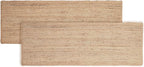 REDEARTH · Area Runner Rug - 2'x6' Braided Natural Jute with Non-Skid Backing - Handwoven Rectangular Boho Rug for Bedroom, Kitchen, Living Room Aesthetic Home Decor - Handmade Carpet, Set of 2