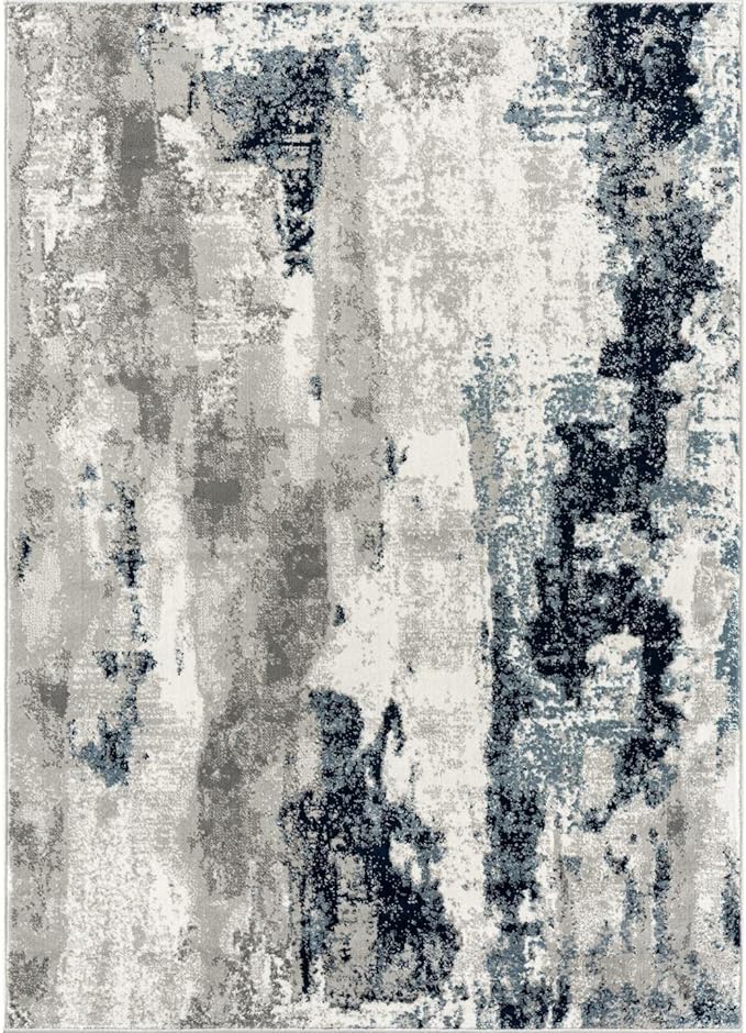 LUXE WEAVERS Kimberly Collection Ivory 8x10 Modern Abstract Area Rug
