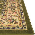 Rugs.com Yasmin Collection Rug – 8 Ft Square Green Medium Rug Perfect for Living Rooms, Kitchens, Entryways