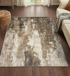 LUXE WEAVERS Lagos Collection Beige 6x9 Abstract Area Rug