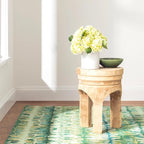 Dash and Albert Paint Chip Wool Area Rug - 2' x 3' Moss Graphic Hand Micro Hooked Accent Rug - Durable, High Traffic Areas Hallway, Living Room, Stairs