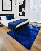 Ophanie 6x9 Navy Blue Rugs for Living Room, Large Fluffy Carpet, Fuzzy Plush Shag Comfy Soft, Non-Slip Indoor Floor,for Kids Boys Girls Dorm, Bedroom, Playroom, Home Decor Aesthetic