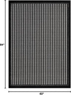 Beverly Rug Micro Loop Area Rug Black/White 5x7 Geometric Modern Luxury Zebra Durable Soft Indoor Rugs for Living Dining Room Office Stain Resistant Non Shedding Casual Indoor Carpet 5 x 7