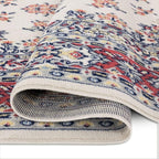 Home Dynamix Premium Sakarya Traditional Medallion Border Area Rug, Ivory/Red, 7'9"x10'8" Rectangle