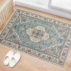 Boho Vintage Oriental Entry Rugs for Entrance Non-Slip Washable Tribal Small Area Rug,Ultra Soft Bohemian Floral Medallion Low-Pile Indoor Front Door Mat for Bedroom Kitchen Bathroom 24" x 36"
