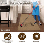 jxgzyy Heavy Duty Runner Rugs, 2'11" x 4'11" Non Slip Hallway Doormat, Indoor Outdoor Carpet Runner, Waterproof Floor Mat for Entrance Laundry Patio Garage, Brown