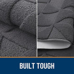 OLANLY Door Mats Indoor, Non-Slip, Absorbent, Dirt Resist, Entrance Washable Mat, Low-Profile Inside Entry Doormat for Entryway (47x20 inches, Dark Grey)