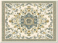 Bohemian Rectangular Area Rugs for Living Room Bedroom 5 x 8 ft Vintage Farmhouse Floral Pattern Non-Shedding Soft Low Pile Rug Non Slip Washable Rug for Nursery Entryway Playroom