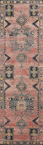 Loloi Jocelyn Collection JOC-06 Rose/Rose 2'-3" x 7'-6" .38" Thick Runner Rug