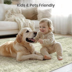 Valenrug Washable Rug 8x10 - Stain Resistant 8x10 Area Rugs for Living Room, Non Slip Backing Printed Rugs for Bedroom, Folable Machine Washable Area Rug(Green,8'x10')