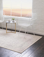 Unique Loom Isabella Collection Area Rug - Adjani (9' x 12' 2" Rectangle, White/ Blue)
