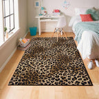 Leopard Rug 3x5 Sexy Modern Print Small Area Rug Washable Kitchen Rugs Non-Slip Carpet for Dining Room,Dormitory Decoration