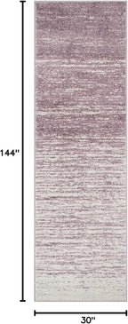 SAFAVIEH Adirondack Collection Runner Rug - 2'6" x 12', Cream & Purple, Modern Ombre Design, Non Shedding & Easy to Clean, Ideal for Hallway, Foyer, Kitchen, Entryway, Bedroom (ADR113L)