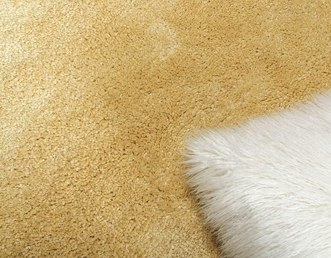 Unique Loom Solo Collection Area Rug - Calabasas (6' 1" Round, Yellow)