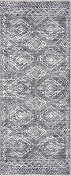KILOCOCO Boho Kitchen Runner Rug 2x5 Washable Runner Rug Soft Runners for Hallways Non Slip Printed Distressed Laundry Room Rugs, Low-Pile Runners for Entryway Bedroom Living Room, Grey