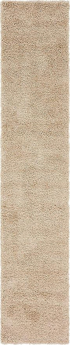 Unique Loom Solid Shag Collection Area Rug (2' 6" x 13' 1" Runner, Taupe)