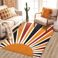 Lahome Boho Area Rug: 3'x5' Washable & Non-Slip Colorful Abstract Rainbow Print for Bedroom, Nursery, Kitchen, Entryway, Bathroom & Office