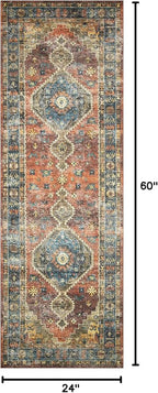 Loloi Skye Collection SKY-11 Rust/Blue 2'-0" x 5'-0" Accent Rug