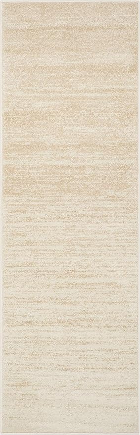 SAFAVIEH Adirondack Collection Runner Rug - 2'1" x 8', Champagne & Cream, Modern Ombre Design, Non Shedding & Easy to Clean, Ideal for Hallway, Foyer, Kitchen, Entryway, Bedroom (ADR113W)