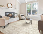 10x14 Area Rug Living Room Rugs - Washable Neutral Modern Abstract Soft Thin Rug Indoor Floor No Slip Rug Carpet for Bedroom Under Dining Table Home Office Decor - Beige/Brown