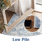 jinchan Kelda Runner Rug 2x5 Washable Rug Soft Hallway Runner Indoor Vintage Print Floor Cover Retro Distressed Lightweight Non-Slip Thin Carpet for Bathroom Kitchen Living Room Bedroom Blue