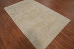 Rug Source Transitional Collection, 5x8 Rug, Hand Knotted Beige & Ivories All-Over Rug, Oriental Viscose Silk Carpet for Foyer, Entryway and Hallway
