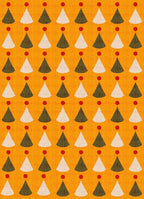 Soft Burnt Orange and Red 3D Texture Rug 5x7 Mid Century Modern Washable Area Rugs for Bedroom Dining Room Nursery Room Living Room Low Pile Durable Floor Deco Indoor Carpet Cute Bathmat
