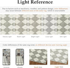 3x5 Checkered Area Rug Grey Machine Washable Small Rug Non-Slip Stain Resistant Low Pile Boho Accent Indoor Throw Carpet for Entryway Office Bedroom Dining Living Room