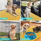 OLANLY Dog Door Mat for Muddy Paws 70x46, Absorbs Moisture and Dirt, Absorbent Non-Slip Washable Doormat, Quick Dry Chenille Mud Mat for Dogs, Entry Indoor Entryway Carpet for Inside Floor, Yellow