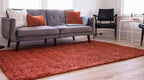 Unique Loom Solid Shag Collection Area Rug (9' x 12' 2" Rectangle, Terracotta)