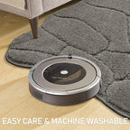 Large Dog Door Mat for Muddy Paws, 24x59 Absorbent Dirt Trapper Long Door Mat, Non-Slip Washable Mud Mat for Dogs, Polyester Microfiber Soft Pet Rug Mat for Entryway, Mud Dog Paws, Patio (Gray)