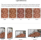 ReaLife Rugs Machine Washable Area Rug - Living Room Bedroom Bathroom Kitchen Entryway Office - Padded Crease Free Stain Resistant Premium - Moroccan Tribal Diamond - Jax- Orange - 2'x 3'