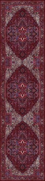 Fame Rugs Turkish Rug. Washable Vintage Oriental Antique Inspired Traditional Doormat Small Modern Area Rugs Luxury Entryway Entry Bedroom Bathroom Kitchen (398RR, 2'5 x 13'1)