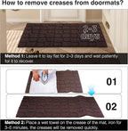 Front Door Mat Outside Entrance, Outdoor Indoor Door Mats for Entryway, Entrance, Entry, Patio, Waterproof Non Slip Doormat, Low-Profile, 31.5" × 39“, Coffee