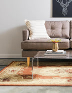 Rugs.com Chateau Collection Rug – 10' x 13' Brick Red Medium Rug Perfect for Living Rooms, Large Dining Rooms, Open Floorplans
