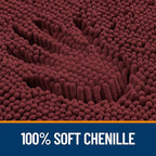 OLANLY Bathroom Rugs 30x20, Extra Soft Absorbent Chenille Bath Rugs, Rubber Backing Quick Dry, Machine Washable Bath Mats for Bathroom Floor, Tub and Shower, Home Decor Accessories, Andorra Red-Brown