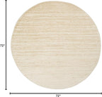 SAFAVIEH Adirondack Collection Area Rug - 6' Round, Champagne & Cream, Modern Ombre Design, Non Shedding & Easy to Clean, Ideal for Living Room, Bedroom, Office, Dining Space (ADR113W)