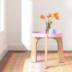 Dash & Albert Paint Chip Stone Hand Micro Hooked Wool Rug, 8.5 X 11.5 Feet, Multicolored/Pink Geometric Pattern