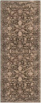 KILOCOCO Hallway Runner 2x5 Kitchen Runner Rug Printed Vintage Floral Washable Non-Slip Runners for Hallways Laundry Room Rugs Distressed Boho Rug Runners for Bedroom, Rust Brown Red