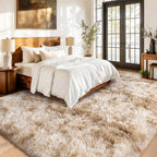 Upgrade Non-Slip Plush Rugs for Living Room, Soft Shaggy Carpets for Living Room, Fuzzy Rugs for Kids' Room, Perfect Decor for Modern Home Tie Dye Camel 6x9 Feet