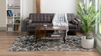Rugs.com Lattice Frieze Collection Rug – 4' x 6' Blue Multi Medium Rug Perfect for Living Rooms, Large Dining Rooms, Open Floorplans