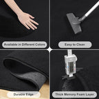 Amearea Modern Area Rugs for Bedroom Living Room, 4x6 Feet Black Thickened Memory Foam Rug, Fluffy Indoor Washable Rugs Non Slip Minimalist Carpet for Kids Boys Girls Dorm Nursery Room Decor