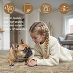 Bavni Washable Rug 6x9 Area Rug for Living Room Bedroom Dining, Washable Vintage Print Carpet, Ultra-Thin Chenille Low Pile Lightweight Rug with Non Slip Backing, Wood