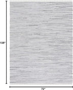 SAFAVIEH Rag Rug Collection Area Rug - 6' x 9', Grey, Handmade Boho Stripe Cotton, Ideal for High Traffic Areas in Living Room, Bedroom (RAR121A)