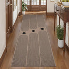 Tangsoo Rainbow Easy Jute Rug 2x6 Washable Kitchen Runner for Hallways,Non-Slip Thin Farmhouse Carpet Modern Indoor Outdoor Runner Door Mat for Porch Laundry Bedroom Entryway