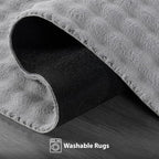 CAMILSON Modern Gray Non Slip Rug 5x7 Ultra Soft High Pile Area Rugs Non Skid Rubber Backing Durable & Easy to Clean Carpet for Living Room Bedroom Kids Room Indoor Use (5 x 7 Gray)